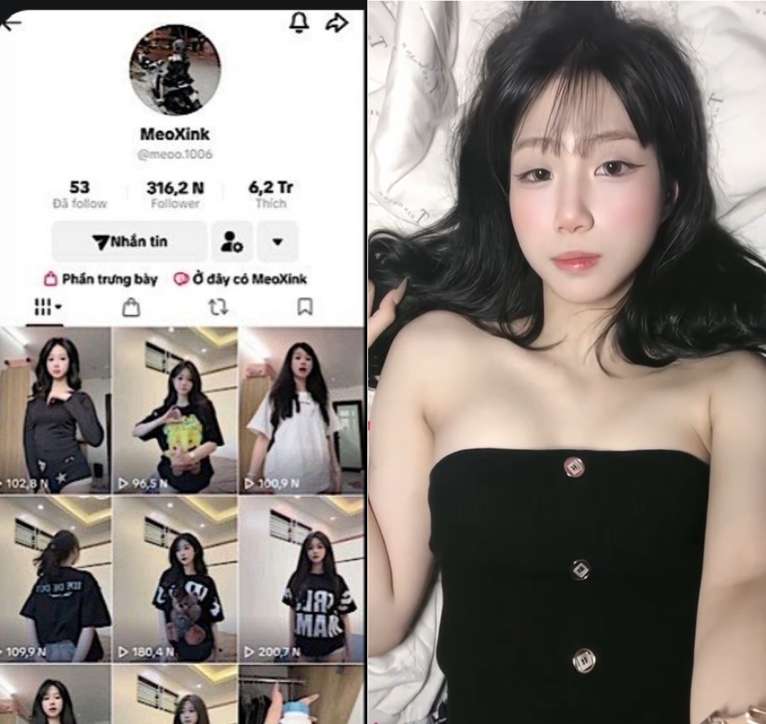 Clip sex em tiktoker mũm mĩm Hà Meo Meoxink siêu hay